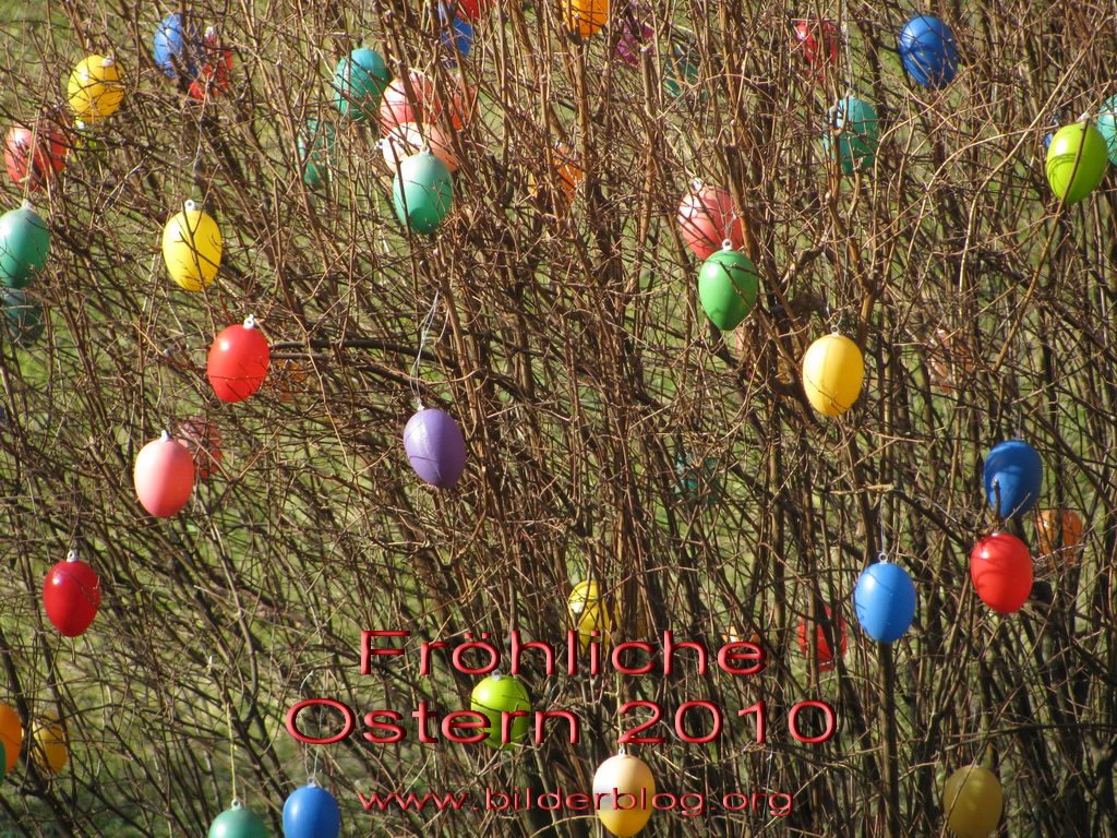 Froehliche Ostern Ostereier Deko